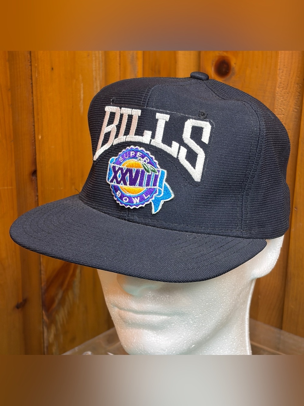 Vintage 90s Buffalo Bills Super Bowl 28 XXVIII New Era Pro Model Snapback Hat US
